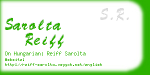 sarolta reiff business card